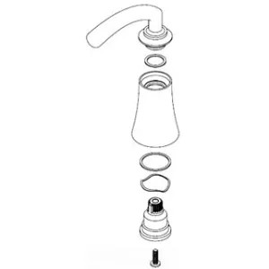 Moen 128876BN Moen 128876BN Part Handle Assembly, Hot