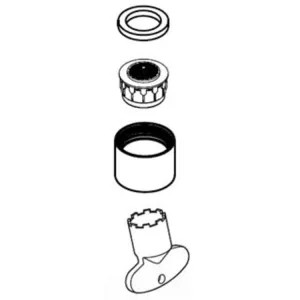 Moen 141008 Moen 141008 Part Aerator And Retainer Kit, Chrome