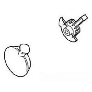 Delta RP42572 Delta RP42572 Delta Single Metal Lever Handle - Temperature Knob/Cover (Chrome)