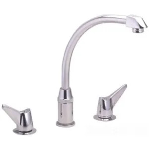 Elkay LKD2439 Elkay Concealed Mount Two-Handle Kitchen Faucet, High Arc Tubular Swing Spout, Wing Handles, LKD2439