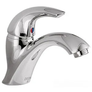 Delta 22C841 Delta 22C841 Tech Single Control Cast Lavatory Faucet, 1 Hole, Metal Pop-Up, Standard Aerator Outlet, Chrome
