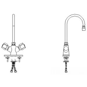 Delta 25C4931 Delta 25C4931 CER-TECK Single Shank Mixing Lavatory Faucet w/ 6