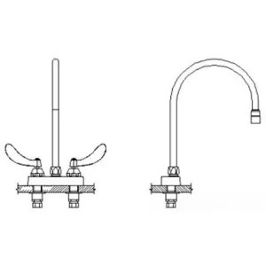 Delta 27C4924-R7 Delta 27C4924-R7 CER-TECK 2-Handle Cast Centerset Lavatory Faucet, 9