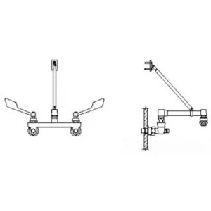 Delta 28C2365 Delta 28C2365 CER-TECK Wallmount Service Faucet, 10.5