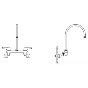 Delta 28C4953-AC-R7 Delta 28C4953-AC-R7 CER-TECK Wallmount Service Faucet, 9