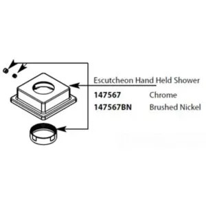 Moen 147567 MOEN 147567 PART ESCUTCHEON CHROME