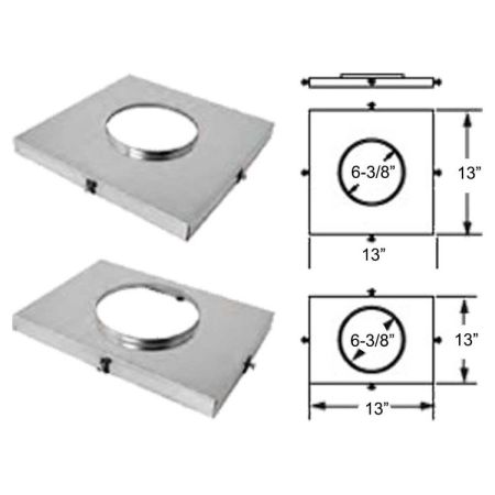 M&G DuraVent 6DFS-TPA DuraVent 6DFS-TPA DuraFlex SS 6-Inch Pref-med Top Plate