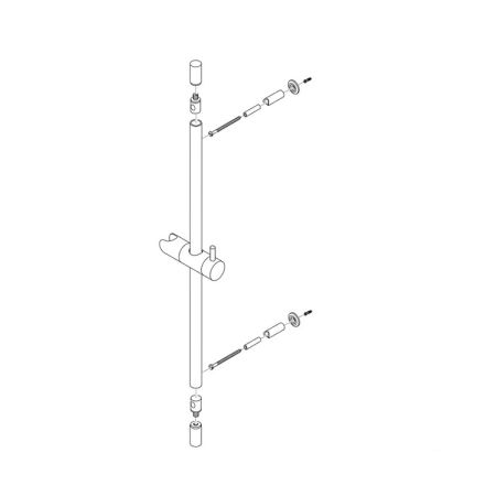 Brizo RP42314BN Brizo RP42314BN Quiessence Slide Bar Assembly, Brushed Nickel