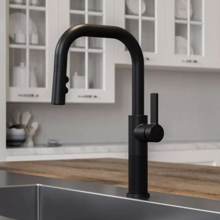 Pfister GT-529-MTB Pfister Montay Single-Handle Pull-Down Kitchen Faucet, 1.8 GPM, MagnePfit, TiteSeal, Pfast Connect, Pforever Seal, Matte Black - GT-529-MTB
