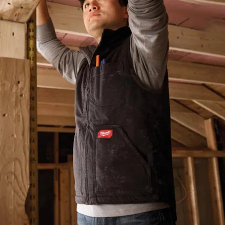 Milwaukee 801B-M Milwaukee Black Medium Heavy Duty Sherpa-Lined Vest - 801B-M