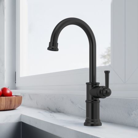 Brizo 61025LF-BL Brizo Artesso Single-Handle Bar Faucet, Lever Handle, ADA, 1.8 GPM, Matte Black - 61025LF-BL