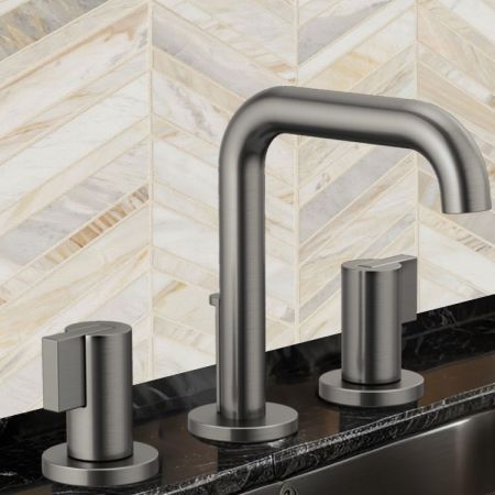 Brizo 65332LF-SLLHP-ECO Brizo Litze Two-Handle Widespread Lavatory Faucet w/ Metal Pop-Up, Less Handles, 1.2 GPM, Brilliance Luxe Steel - 65332LF-SLLHP-ECO
