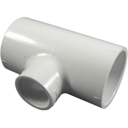 Commodity Schedule 40 PVC 1-1/4x1-1/4x3/4 Inch Tee (Slip x Slip x Thread)