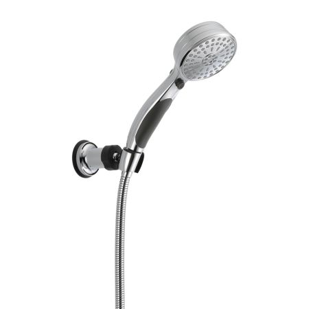 Delta 55424 Delta 3in 9-Setting ActivTouch Adjustable Wall Mount Hand Shower with Stretchable Metal Hose, 2.5 GPM, Touch-Clean Nozzles, Chrome - 55424