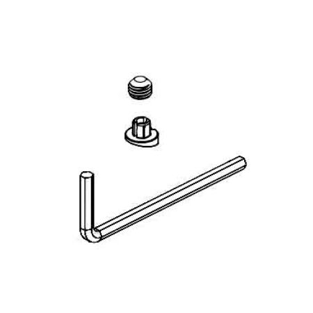 Delta RP101447PN Delta RP101447PN Trillian Handle Set Screw, Button Cover, and Allen Wrench - Polished Nickel