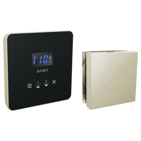Brizo 8CH-250L-PN-L Brizo Mystix Polished Nickel Square Steam Control and Head, Lumicoat Technology, Dual Temperature Sensor Technology - 8CH-250L-PN-L