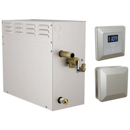 Delta 5P-EST12-SS-PR Delta SimpleSteam Stainless Steam Generator Kit with Square-Shaped Controller/ Steamhead and a 35-foot Power Cable, 12kW - 5P-EST12-SS-PR