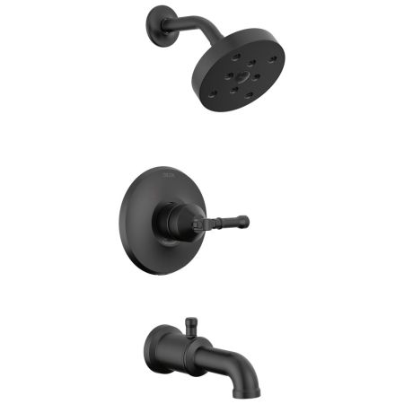 Delta T14484-BL Delta Broderick 14 Series Monitor Tub/Shower Trim, TouchClean, H2Okinetic, MultiChoice Valve, ADA, 1.75 GPM, Matte Black - T14484-BL