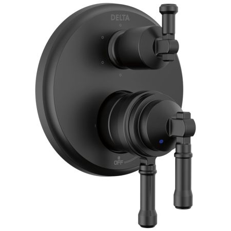 Delta T27984-BL Delta Broderick Monitor 17 Series Integrated Diverter Trim, 6-Setting, ADA, Multichoice, Matte Black - T27984-BL