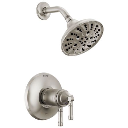 Delta T17T284-SS-PR Delta Broderick Monitor 17T Series Shower Trim, TouchClean, H2Okinetic, ADA, MultiChoice Valve, Lumicoat Stainless - T17T284-SS-PR