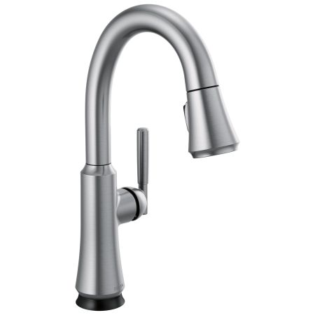 Delta 9979TL-AR-DST Delta Coranto Single Handle Pull-Down Bar/Prep Faucet, Touch2O, VoiceIQ, Diamond Seal, MagnaTite, ADA, 1.8 GPM, Arctic Stainless - 9979TL-AR-DST