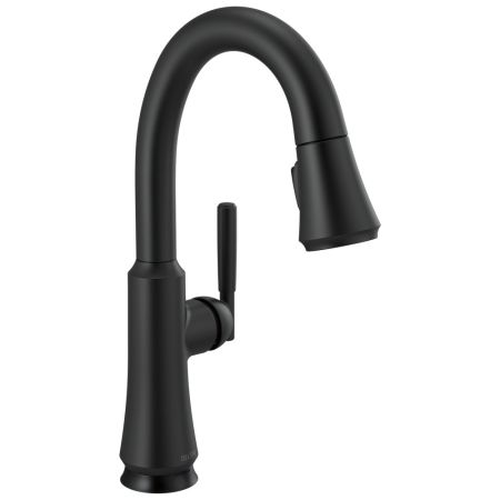 Delta 9979TL-BL-DST Delta Coranto Single Handle Pull-Down Bar/Prep Faucet, Touch2O, VoiceIQ, Diamond Seal, MagnaTite, ADA, 1.8 GPM, Matte Black - 9979TL-BL-DST