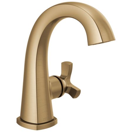 Delta 5776-CZ-PR-MPU-DST Delta Stryke Single Handle Deck Mounted Bathroom Faucet With Drain, Helo Spoke, 1.2 GPM, Lumicoat Champagne Bronze - 5776-CZ-PR-MPU-DST