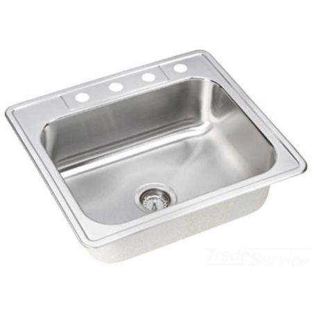 Dayton DSEW10125222 Dayton DSEW10125222 Stainless Steel Top Mount Single Bowl Elite Sink