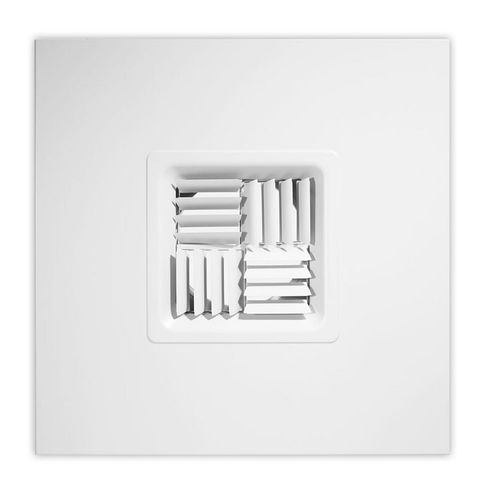 14" x 14" Modular Core Diffuser in T-Bar Panel w/ 7" Collar, OB Damper ...