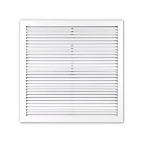 2' X 4' Fixed 45° Bar Blade T-Bar Return Air Grille, White