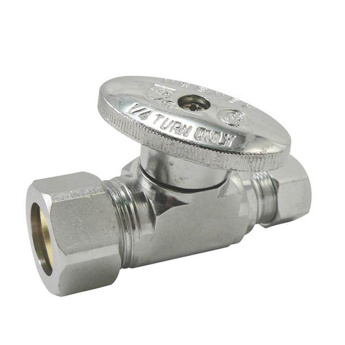 Plumb Pak PP2041PCLF Quarter Turn Straight Stop Valve, 5/8 X 3/8