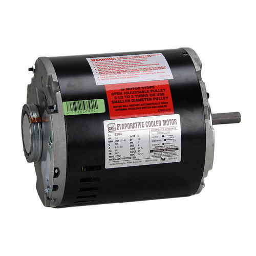 Dial 1/3 HP, 115V Replacement 2-Speed Cooler Motor - 2202