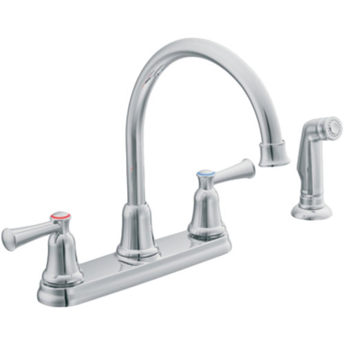 Moen CFG CA41613 Capstone Two-Handle Kitchen Faucet with Side