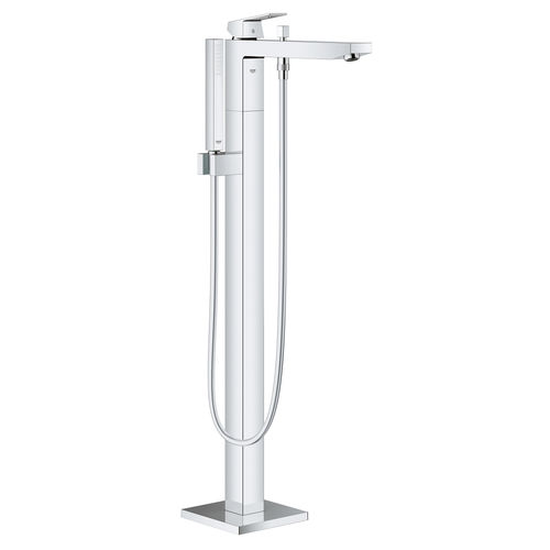 Grohe Eurocube Single-Handle Freestanding Tub Filler with Hand Shower ...