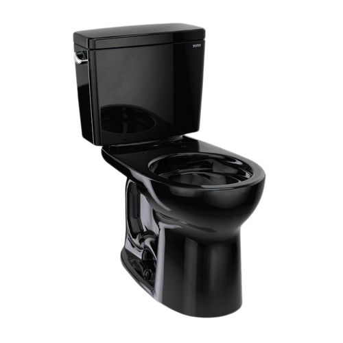 TOTO 21 Drake Round ADA Two-Piece Toilet, 1.6 GPF, Ebony