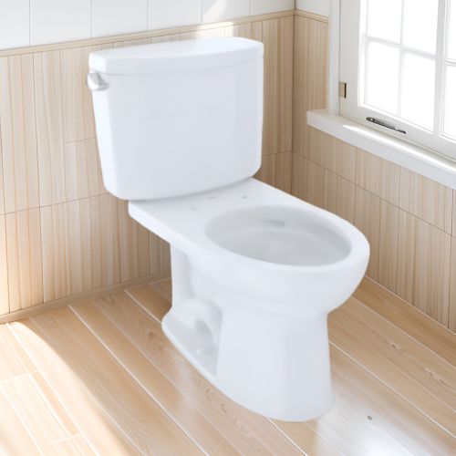 TOTO Drake II TwoPiece Close Coupled Toilet, Elongated, Less Seat