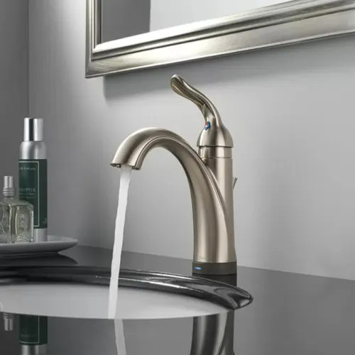 View 3 of Delta 538T-SS-DST Delta Lahara Touchless Stainless Lavatory Faucet, Metal Pop-Up, 1.2 GPM, Single-Handle, DIAMOND Seal, Lever Handle, Touch2O - 538T-SS-DST