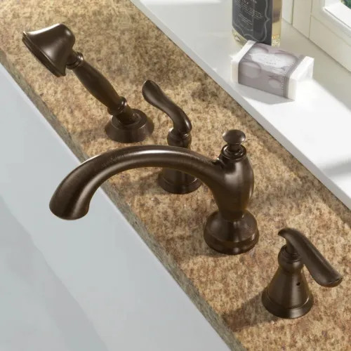 Delta Tetra Lumicoat Champagne Bronze 3.38-in Bathtub/Shower Diverter