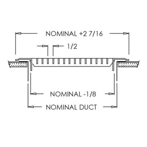 View 4 of Shoemaker 1600-12X36 12x36 Driftwood Tan Vent Cover (Steel Honeycomb Construction) - Shoemaker 1600-12X36