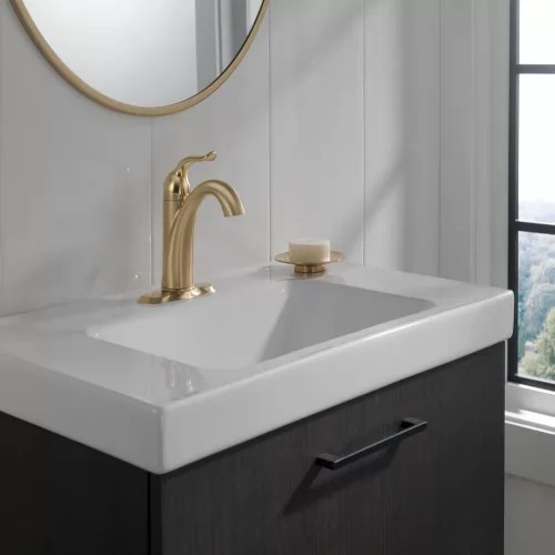 Delta Lahara Single-Handle Bathroom Faucet, Deck Mount, 1.2 GPM