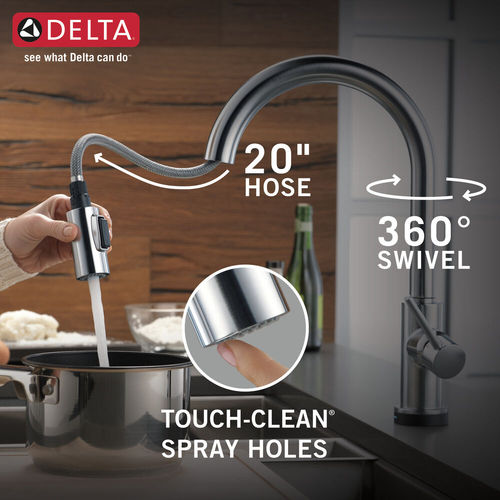 Delta Trinsic Single-Handle Arctic Stainless Pull-Down Kitchen