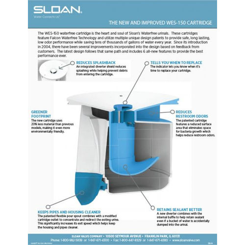 View 6 of Sloan 1001500 Sloan WES-150 Waterfree Urinal Cartridge Replacement (1001500)