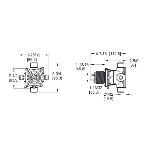 Pfister JX8-310P PermaBalance Tub/Shower Rough-In Valve, 1/2