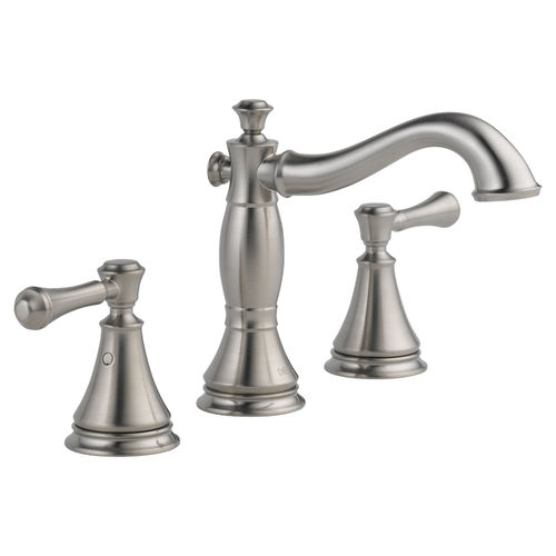 Delta Cassidy Two-Handle Bathroom Faucet, Metal Pop-Up, 1.2 GPM