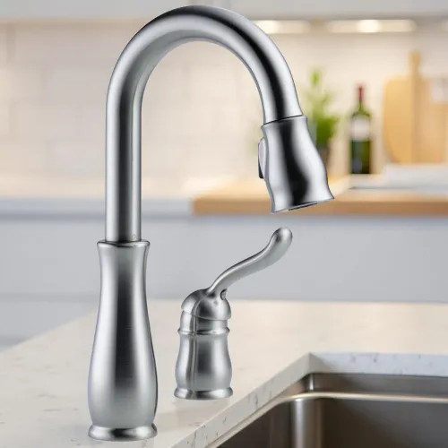 Delta Leland Pull-Down Bar / Prep Faucet, Single Handle, Deck