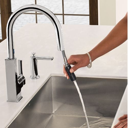 Moen Pull-Down Spray Wand Kit, 1.5 GPM, Polished Chrome - 168500