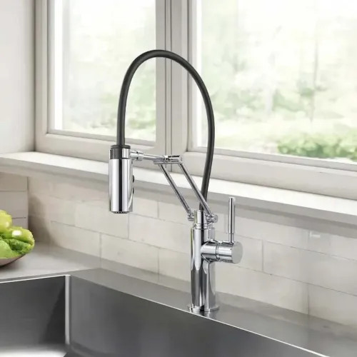 Brizo Solna Single-Handle Articulating Pull-Down Kitchen Faucet, 1.8 ...