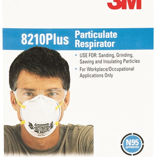 View 3 of 3M 8210PB1-A/8210+ 3M 8210 N95 Tekk Particulate Respirator, Box of 20