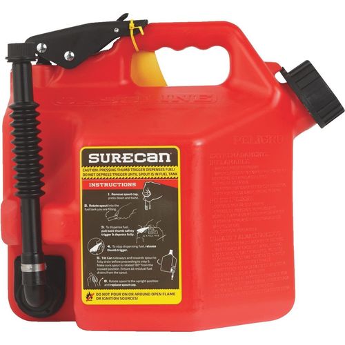 SureCan 2.2 Gallon Red Gas Can for Gasoline - SUR22G1 | PlumbersStock