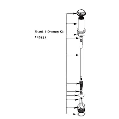 Moen 140325 Part Shank & Diverter Kit 9992/ 9993 | PlumbersStock